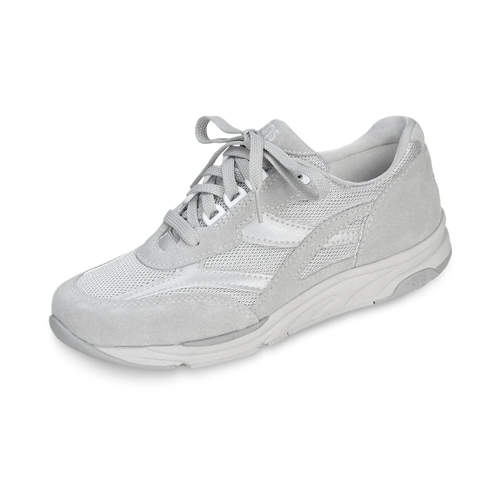 SAS Tour Mesh Comfort Sneakers Dust 10M Taupe Grey leather suede walking shoes